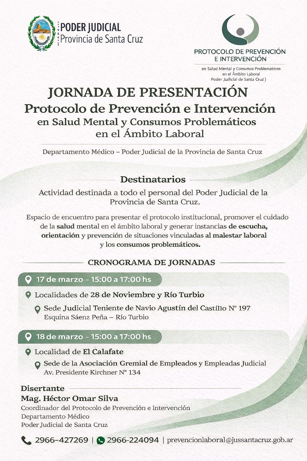 Presentación en El Calafate